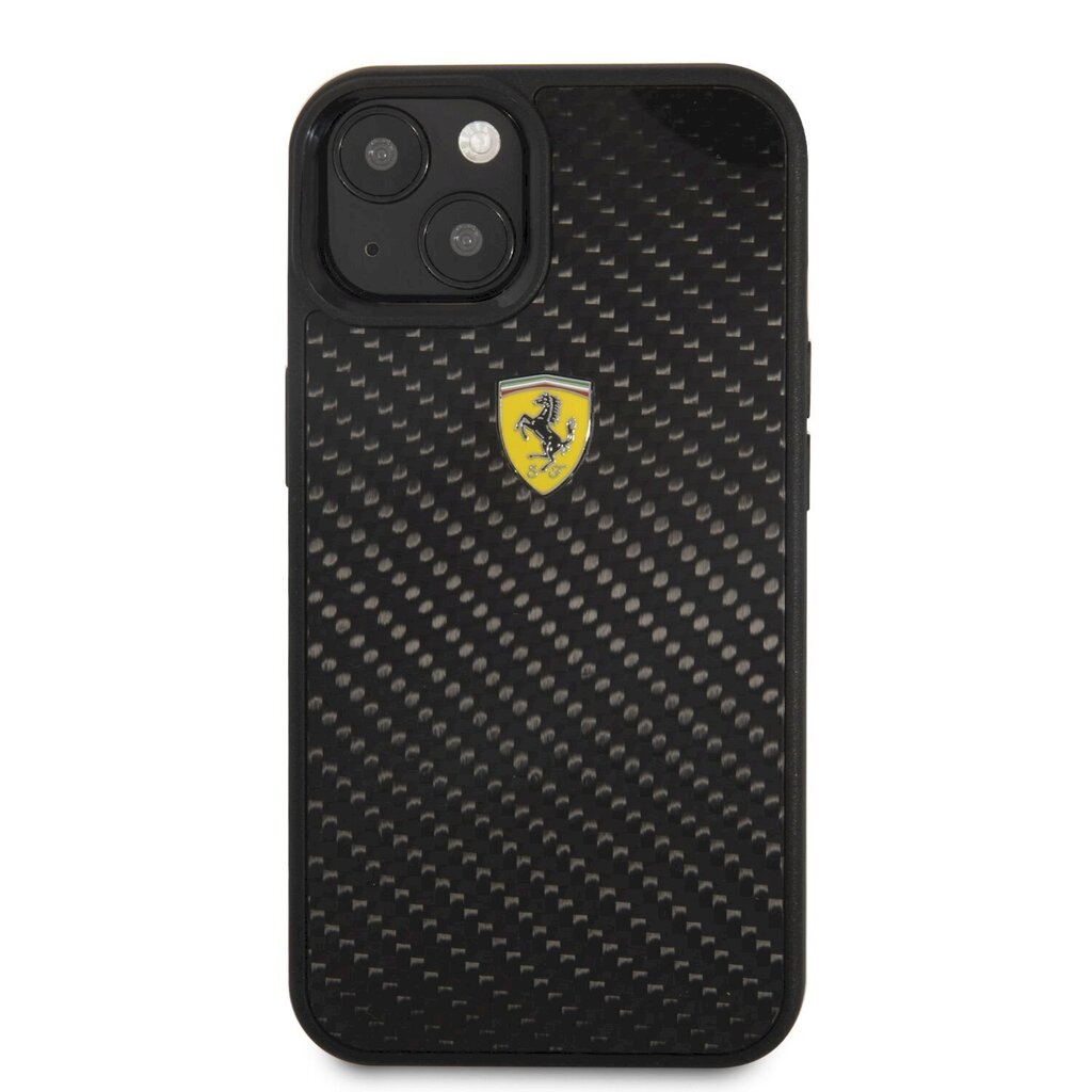 Чехол FEHCP13SFCABK Ferrari Real Carbon Hard Case for iPhone 13 Mini Black  цена | hansapost.ee