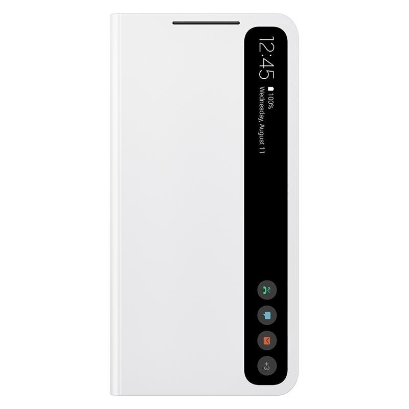 Samsung Galaxy S21 FE Smart Clear View, white - Smartphone cover цена и информация | Telefonide kaitsekaaned ja -ümbrised | hansapost.ee