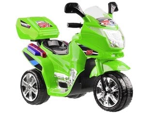 Электрический мотоцикл со светодиодными фарами, зеленый цена и информация | Электромобили для детей | hansapost.ee