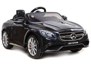 Одноместный детский электромобиль Mercedes S63, черный цена и информация | Электромобили для детей | hansapost.ee