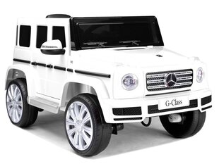 Детский одноместный электромобиль Mercedes G500 белый цена и информация | Электромобили для детей | hansapost.ee