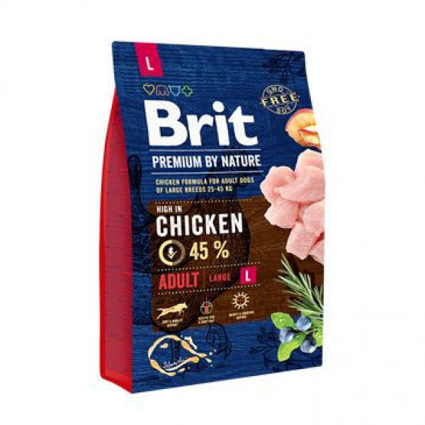 Brit Premium by Nature Adult L koeratoit 3 kg цена и информация | Koerte kuivtoit ja krõbinad | hansapost.ee