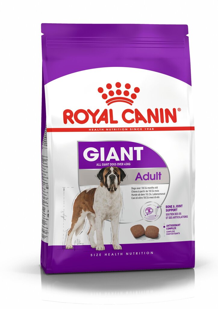 Royal Canin Giant Adult, 15 kg price and information | Koerte kuivtoit ja krõbinad | hansapost.ee