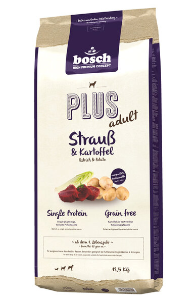 Bosch Petfood Plus HPC+ Jaanalinnu lihaga (üks valk), 12,5 kg hind ja info | Koerte kuivtoit ja krõbinad | hansapost.ee