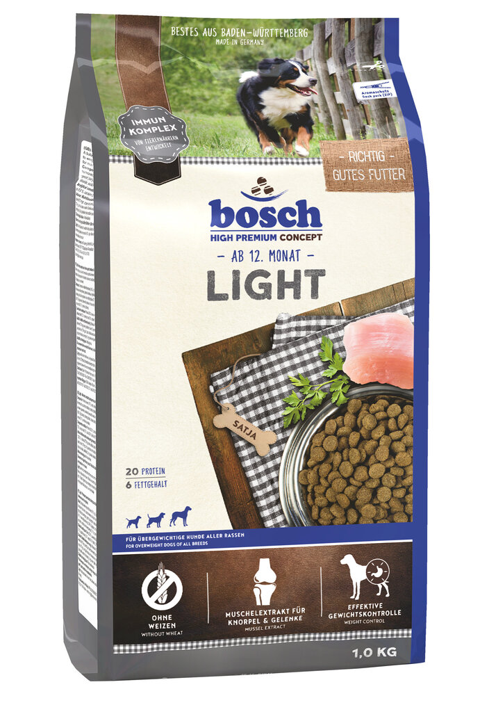 Bosch Petfood Light (High Premium) 1kg цена и информация | Koerte kuivtoit ja krõbinad | hansapost.ee