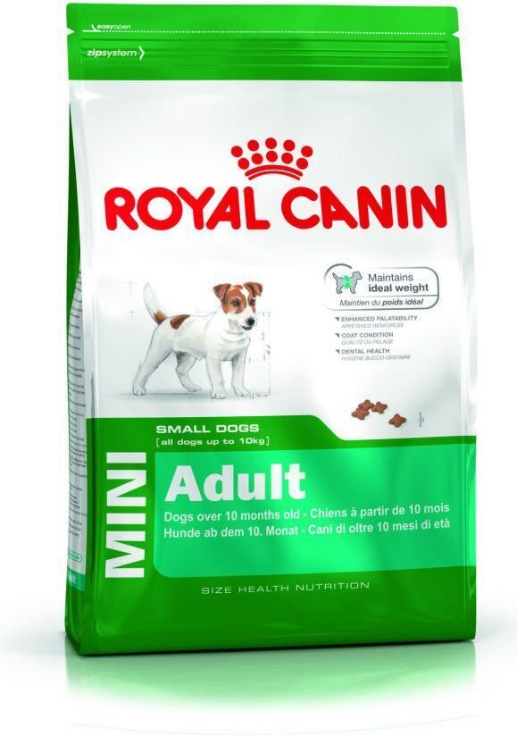Royal Canin väikest tõugu koertele Mini Adult, 4 kg цена и информация | Koerte kuivtoit ja krõbinad | hansapost.ee