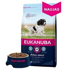 Kuivtoit täiskasvanud keskmist tõugu koertele Eukanuba värske kanalihaga, 3 kg hind ja info | Eukanuba Koerad | hansapost.ee