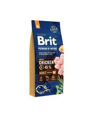 Brit Premium by Nature Adult M полноценный корм для взрослых собак 15кг цена и информация | Сухой корм для собак | hansapost.ee