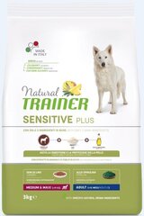Kuivtoit koertele hobuselihaga Natural Trainer Sensitive Plus keskmist ja suurt tõugu koertele, 3 kg hind ja info | Koerte kuivtoit ja krõbinad | hansapost.ee