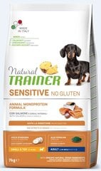 Natural trainer dog sensitive no gluten adult mini salmon - безглютеновый сухой корм с лососем для взрослых собак  цена и информация | Сухой корм для собак | hansapost.ee