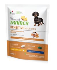 Kuivtoit koertele lõhega Natural Trainer Sensitive No Gluten väikestele ja eriti väikestele koeratõugudele, 0,8 kg price and information | Dry dog food and crisps | hansapost.ee