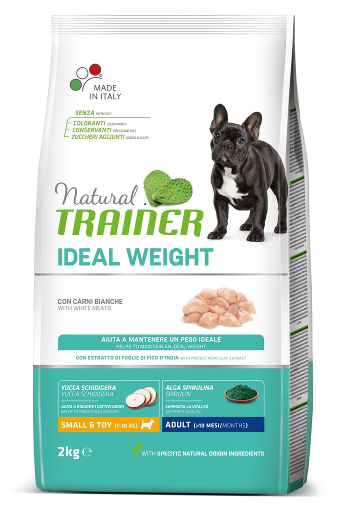 Kuivtoit koertele valge lihaga Natural Trainer Ideal Weight väikestele ja eriti väikestele koeratõugudele, 2 kg hind ja info | Koerte kuivtoit ja krõbinad | hansapost.ee
