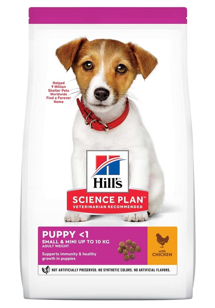 Kuivtoit kutsikatele Hill's Science Plan Puppy Small&Mini, 1,5 kg цена и информация | Koerte kuivtoit ja krõbinad | hansapost.ee