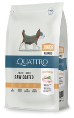 QUATTRO полноценный сухой корм для молодых собак всех пород с большим количеством птицы 1,5 кг цена и информация | Сухой корм для собак | hansapost.ee