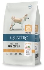 QUATTRO полноценный сухой корм для взрослых собак всех пород с большим количеством птицы 12 кг цена и информация | Сухой корм для собак | hansapost.ee