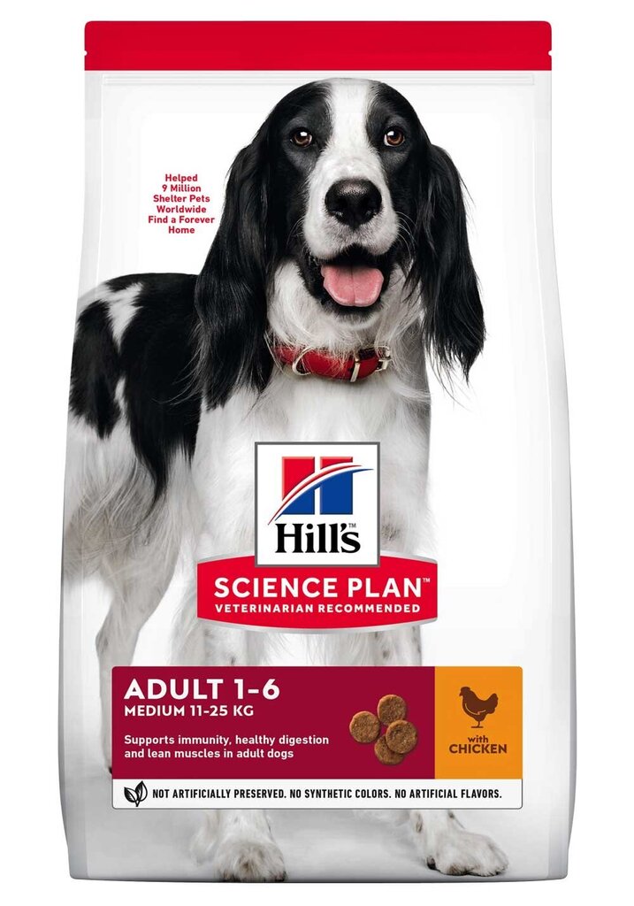 Kuivtoit koertele Hill's Science Plan Medium Adult kanalihaga, 14 kg цена и информация | Koerte kuivtoit ja krõbinad | hansapost.ee