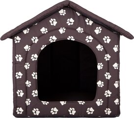 Лежак-конура Hobbydog R4 следы, 60x55x60 см, коричневый цена и информация | Hobbydog Товары для животных | hansapost.ee