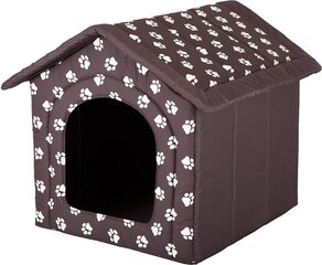 Лежак-конура Hobbydog R2 следы, 44x38x45 см, коричневый цена и информация | Лежаки, домики | hansapost.ee