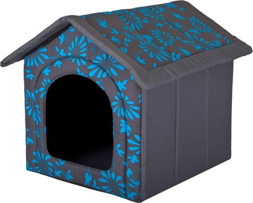 Maja-pesa Hobbydog R2 lilled, 44x38x45 cm, hall/sinine hind ja info | Pesad, asemed | hansapost.ee