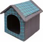 Maja-pesa Hobbydog R3 ruuduline, 52x46x53 cm, hall/sinine hind ja info | Pesad, asemed | hansapost.ee