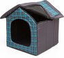 Maja-pesa Hobbydog R3 ruuduline, 52x46x53 cm, hall/sinine hind ja info | Pesad, asemed | hansapost.ee