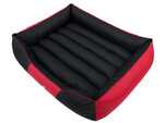 Лежак Hobbydog Premium XXL, красный/черный, 110x90 см