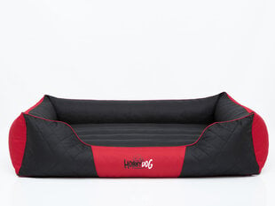 Лежак Hobbydog Premium XXL, красный/черный, 110x90 см цена и информация | Лежаки, домики | hansapost.ee