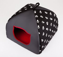 Осанка-будка Хижина-подшипник Hobbydog Igloo R1, 38x38x30 см, черный цена и информация | Лежаки, домики | hansapost.ee
