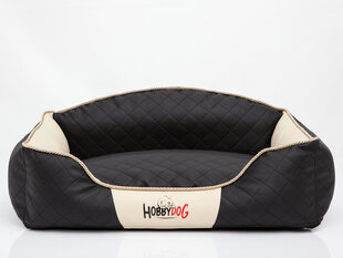 Hobbydog лежак Elite XL, черный/песочный, 84x65 см цена и информация | Лежаки, домики | hansapost.ee
