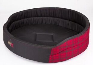 Hobbydog лежак Клеточки R9, черный/красный, 87x74 см цена и информация | Лежаки, домики | hansapost.ee