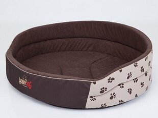 Hobbydog лежак Лапки R3, коричневый/бежевый, 52x38 см цена и информация | Лежаки, домики | hansapost.ee
