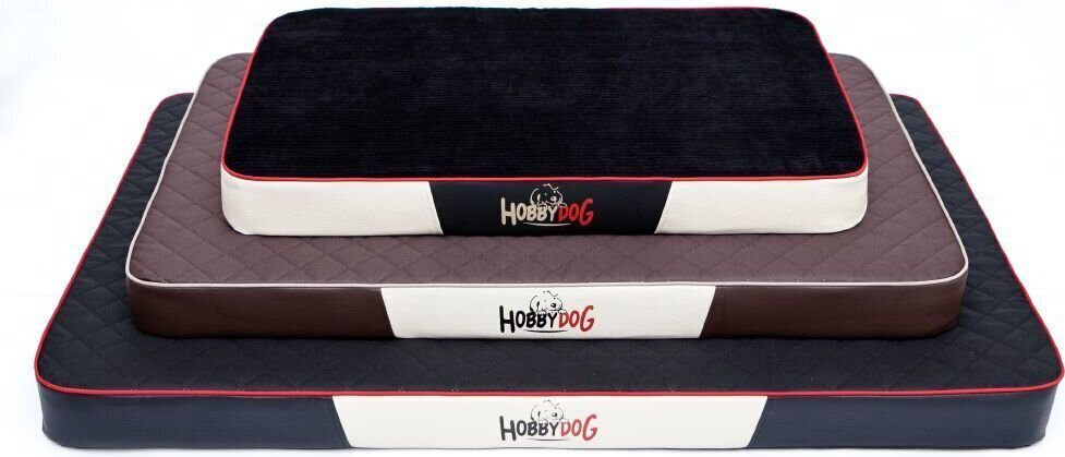 Koera madrats Hobbydog Premium Velvet Black, M, 80x54 cm hind ja info | Pesad, asemed | hansapost.ee