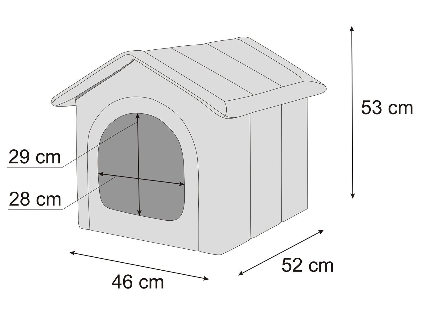 Hobbydog pesa Black Ecolen R3, 46x52 cm hind ja info | Pesad, asemed | hansapost.ee