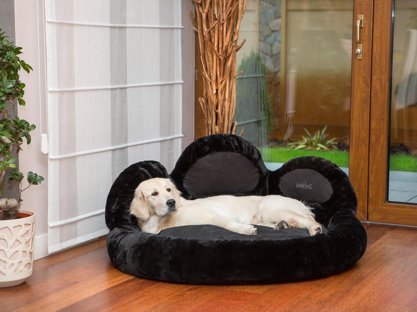 Hobbydog pesa Exclusive Paw Black, L, 75x75 cm hind ja info | Pesad, asemed | hansapost.ee