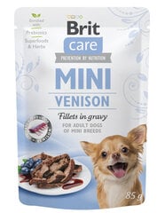 Brit Care Mini pouch Venision fillets in gravy einekotike koertele 85g hind ja info | Koerakonservid | hansapost.ee