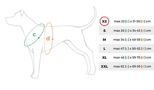 Регулируемая шлейка для собак Amiplay Grand Soft​ Reflective, XS, красная цена и информация | Ошейники, подтяжки для собак | hansapost.ee