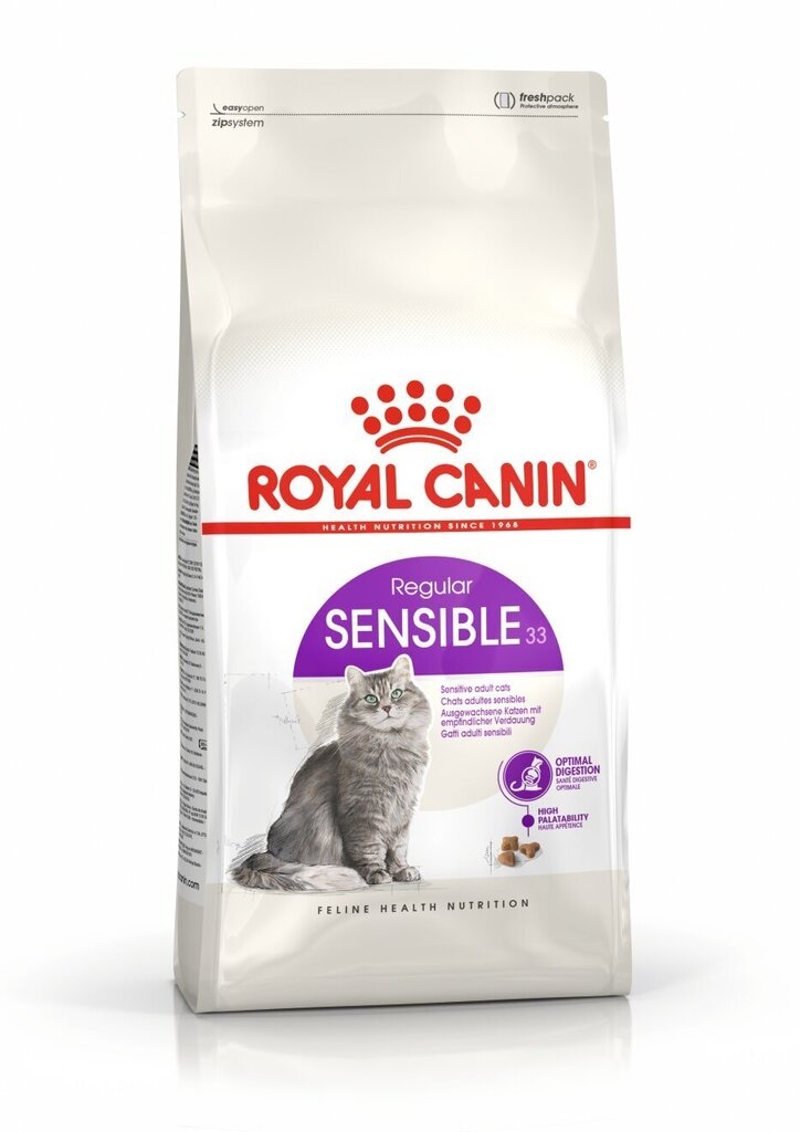 Royal Canin Sensible, 10 kg цена и информация | Kassi kuivtoit ja kassikrõbinad | hansapost.ee