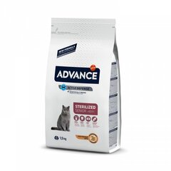 Kuivtoit vanematele steriliseeritud kassidele ADVANCE Cat Sterilized +10, 1,5 kg hind ja info | ADVANCE Lemmikloomatarbed | hansapost.ee