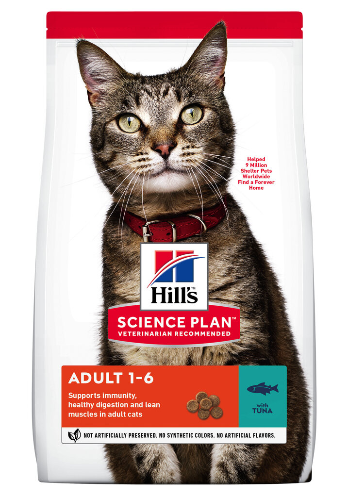 Hill's Science Plan Adult kuivtoit kassidele, tuunikalamaitseline, 300g hind ja info | Kassi kuivtoit ja kassikrõbinad | hansapost.ee