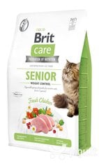 Brit Care Cat Grain-Free Senior Weight Control kassitoit 0,4 kg hind ja info | Kassi kuivtoit ja kassikrõbinad | hansapost.ee
