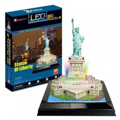 3D пазл CubicFun LED Статуя Свободы цена и информация | Пазлы | hansapost.ee