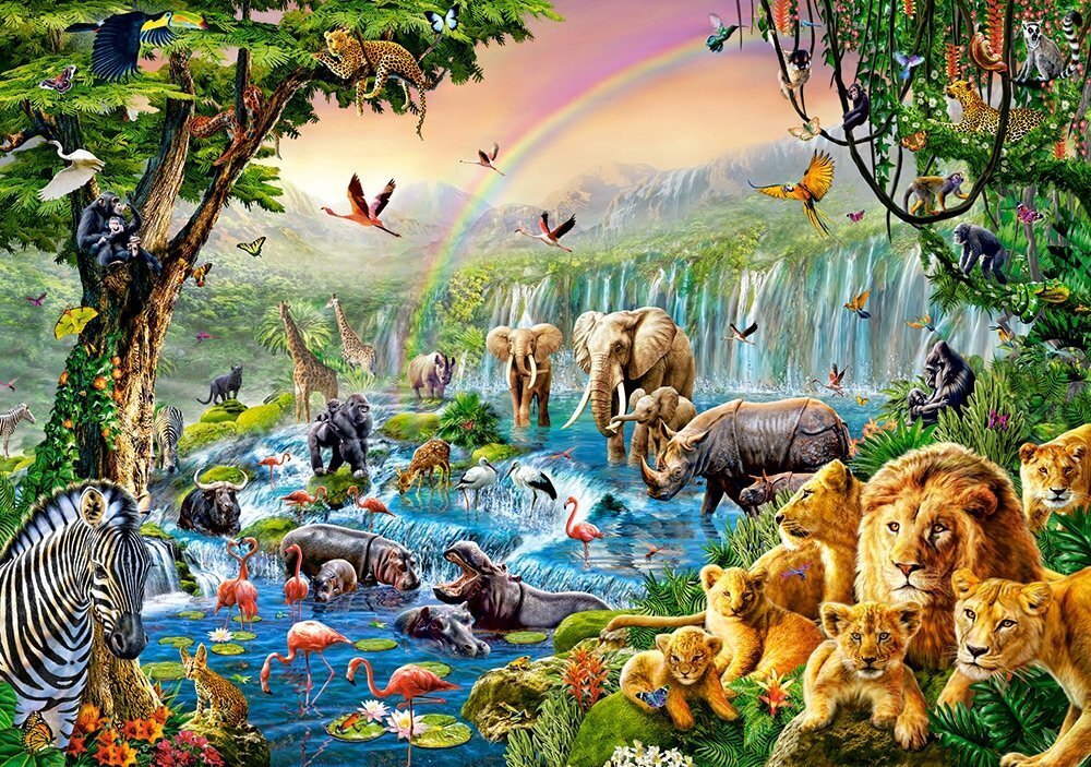 Pusle Castorland Puzzle Jungle River, 500-osaline цена и информация | Pusled lastele ja täiskasvanutele | hansapost.ee