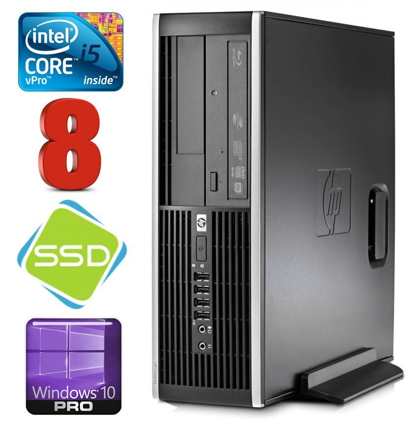 HP 8100 Elite SFF i5-650 8GB 120SSD DVD WIN10Pro цена и информация | Lauaarvutid | hansapost.ee