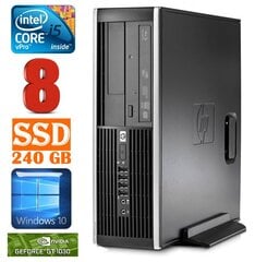 HP 8100 Elite SFF i5-650 8GB 240SSD GT1030 2GB DVD WIN10 hind ja info | Lauaarvutid | hansapost.ee