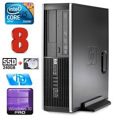 HP 8100 Elite SFF i5-650 8GB 240SSD+2TB DVD WIN10Pro hind ja info | Lauaarvutid | hansapost.ee