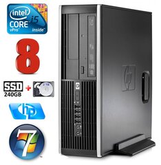 HP 8100 Elite SFF i5-650 8GB 240SSD+2TB DVD WIN7Pro hind ja info | Lauaarvutid | hansapost.ee