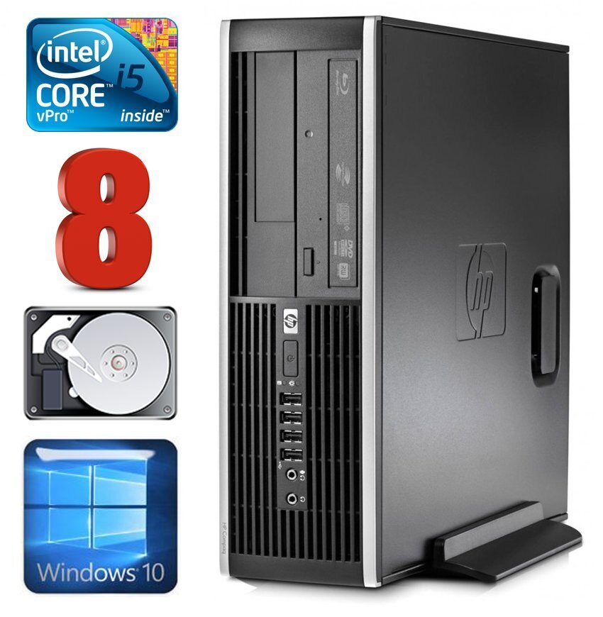 HP 8100 Elite SFF i5-650 8GB 250GB DVD WIN10 цена и информация | Lauaarvutid | hansapost.ee