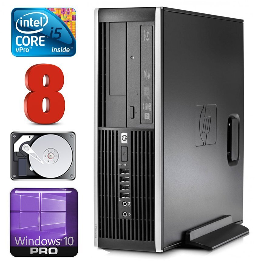 HP 8100 Elite SFF i5-650 8GB 250GB DVD WIN10Pro цена и информация | Lauaarvutid | hansapost.ee