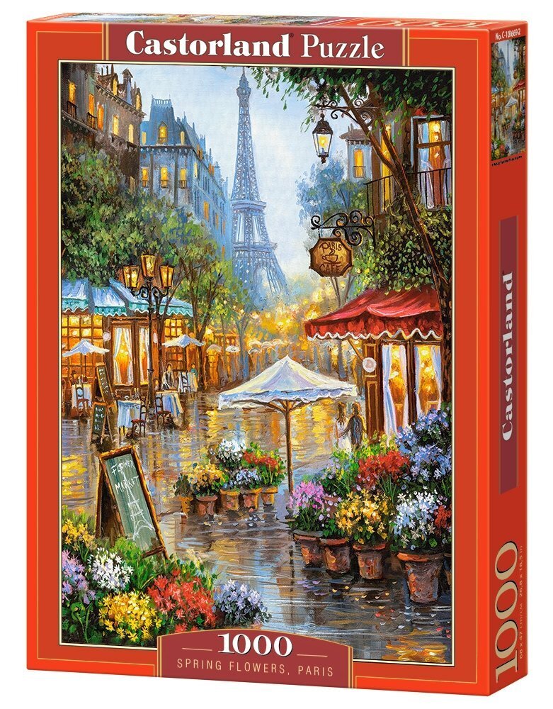 Pusle Castorland Spring Flowers Paris, 1000 detaili цена и информация | Pusled lastele ja täiskasvanutele | hansapost.ee