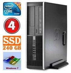 HP 8100 Elite SFF i5-650 4GB 240SSD DVD WIN7Pro [refurbished] цена и информация | Стационарные компьютеры | hansapost.ee